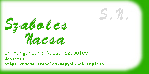 szabolcs nacsa business card